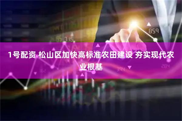 1号配资 松山区加快高标准农田建设 夯实现代农业根基